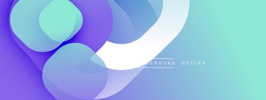 Soyut sıvı şekiller, canlı renkler. Gradyan arka plan dinamik görsel efekt yaratır. Modern tasarım ögesi.