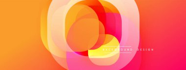 Soyut, enerjik çemberler üst üste biniyor ve sıcak bir değişim etkisi yaratıyor. Arkaplan ve sunumlar için uygun modern tasarım.