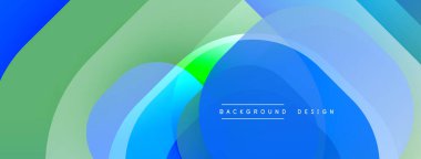 Soyut sıvı şekilleri, canlı maviler, yeşiller dinamik arkaplan oluşturur. Yumuşak eğimler, modern tasarım elementleri mevcut.