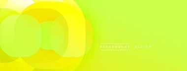 Parlak sarı, yeşil soyut şekiller örtüşüyor. Modern tasarım canlı görsel efekt yaratır. Dijital projeler için basit arkaplan.