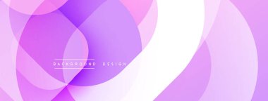 Soyut arkaplan özellikleri üst üste biniyor. Mor, pembe, beyaz renkler yumuşak bir değişim etkisi yaratır. Modern tasarım ögesi.