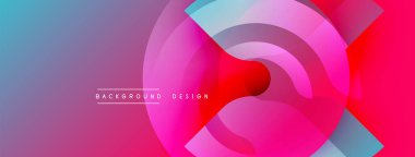 Soyut renkli katmanlar dinamik görsel efekt yaratır. Yumuşak eğimler pembeleri, kırmızıları, mavileri, morları harmanlıyor. Modern tasarım ögesi.