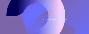 Soyut eğimler akışkan şekiller yaratır. Yumuşak mor renkler modern estetik sunan kompozisyona hakim. Minimalist tasarım sakin, ferah hissettiriyor.