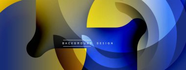 Soyut sıvı şekilleri örtüşür, dinamik renkli bileşim yaratır. Değişik renklerde modern tasarım. Projeler için arkaplan ögesi.