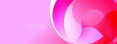 Soyut pembe arka plan. Üst üste binen katmanlar dinamik görsel efekt yaratır. Yumuşak eğimler, modern tasarım elementleri mevcut.