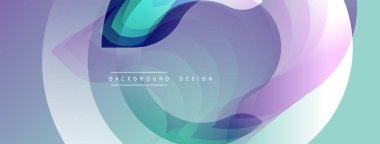 Soyut sıvı şekiller, pastel renklerin karışımı. Dairesel tasarım dinamik görsel efekt yaratır. Yumuşak eğimler, modern estetik..