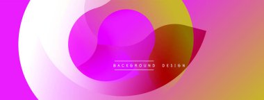 Soyut sıvı şekilleri örtüşür, canlı pembe, sarı, kırmızı renkler yaratır. Arkaplan ve sunumlar için modern tasarım ögesi.