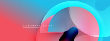 Soyut gradyanlar harmanlanarak akışkan şekiller yaratır. Yumuşak renkler kırmızıdan maviye dönüşür. Minimum metin arka plan tasarım kavramını vurguluyor.