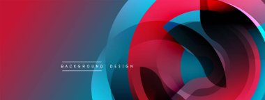 Soyut tasarım özellikleri üst üste binen daireler, canlı renkler. Gradyan geçişler dinamik görsel efekt yaratır. Modern arkaplan ögesi.