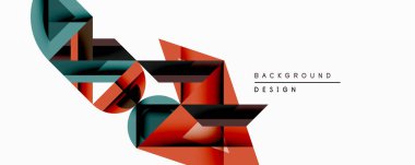 Soyut geometrik şekiller dinamik bileşim yaratır. Kırmızı, deniz mavisi, siyah renkler harmanlanarak modern arka plan tasarımını oluşturur. Temiz hatlar hareket ve enerji olduğunu gösteriyor. Minimalist estetik.