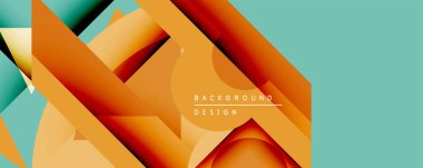 Soyut geometrik tasarım arkaplan üzerine katmanlı turuncu şekiller içerir. Renkler derinlik yaratır, modern estetik. Minimalist kompozisyon çeşitli dijital projelere uyar.