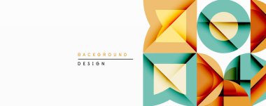 Geometrik desenler tasarıma hakim. Turuncu, deniz mavisi renkleri modern estetik yapılar yaratır. Minimalist kompozisyon arka planlara, markalaşmaya, dijital projelere uyuyor. Temiz çizgiler görsel ilgi sunar.