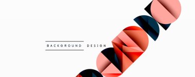 Soyut geometrik şekiller, pembe, lacivert, beyaz. Metin arkaplan tasarımlı minimalist tasarım. Temiz kompozisyon, modern estetik..