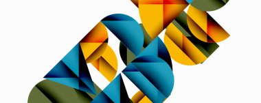 Soyut geometrik şekiller, canlı renkler, dinamik bileşim. Modern tasarım, temiz çizgiler, cesur görsel etki. Minimalist estetik.