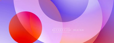 Soyut renkli şekiller çakışıyor. Gradyan renkler modern görsel efekt yaratır. Arkaplan tasarımı pürüzsüz geçişler, canlı tonlar içerir.