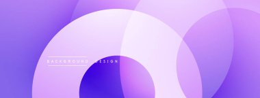 Soyut mor katmanlar akıcı tasarım yaratır. Renkli gölgeler karışıyor, dairesel şekiller oluşturuyor. Minimalist estetik, modern arkaplan dokusu.
