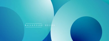 Soyut mavi eğimler üst üste binen daireler oluşturur. Metin arkaplan dizaynı merkezli minimalist tasarım. Yumuşak geçişler modern estetik yaratıyor.