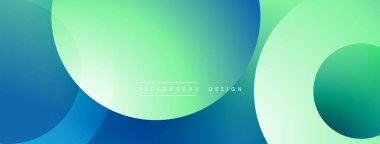 Soyut sıvı şekilleri mavi ve yeşillikleri harmanlıyor. Gradyan renkler modern arkaplan tasarımı yaratır. Minimalist estetik, pürüzsüz geçişler görünür..