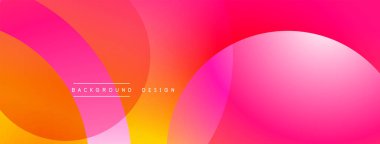 Soyut, enerjik bir arkaplan. Üst üste binen daireler dinamik değişim etkisi yaratır. Pembe, turuncu renkler kompozisyona hakim. Modern tasarım ögesi.