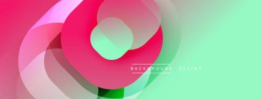 Soyut sıvı şekiller, canlı renklerin karışımı. Modern tasarım, pürüzsüz eğimler dinamik kompozisyon yaratır. Açık deniz mavisi, pembe renkler egemen..