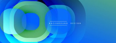 Soyut mavi katmanlar dinamik dairesel bileşim oluşturur. Arka planlar ve sunumlar için modern tasarım öğesi. Yumuşak eğimler, canlı renkler.