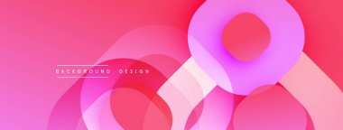 Soyut pembe dizayn özellikleri üst üste binmiş şekiller. Gradyan renkler dinamik görsel efekt yaratır. Modern arkaplan resimleme.