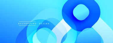 Soyut mavi katmanlar dinamik bileşim yaratır. Yumuşak eğimler, üst üste binen şekiller derinliği, modern estetiği akla getiriyor. Mevcut en küçük metin.