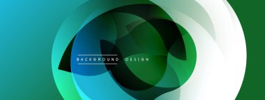 Soyut tasarım özellikleri üst üste biniyor. Renkler yeşilden yeşile, beyaza dönüşüyor. Modern, dinamik kompozisyon. Yumuşak gradyanlar görsel ilgi yaratır.