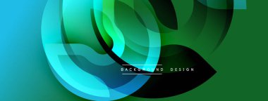 Soyut akışkan şekiller, canlı gradyanlar. Mavi, yeşile dönüşüyor. Arkaplan, pankart ve sunumlar için modern tasarım ögesi.