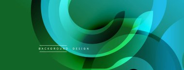 Soyut sıvı şekilleri üst üste binerek dinamik yeşil, deniz mavisi eğimleri oluşturur. Modern tasarım hareketi, enerjiyi, karmaşıklığı çağrıştırıyor.