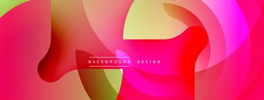 Soyut sıvı şekiller, canlı renklerin karışımı. Modern tasarım, dinamik kompozisyon. Gradyan katmanlar derinlik yaratır, görsel ilgi.