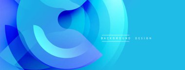 Soyut mavi katmanlar dinamik bileşim yaratır. Yumuşak eğimler hareketi, modern estetiği akla getiriyor. Arkaplan tasarımı ögesi.