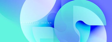 Soyut akışkan şekiller, mavi tonlar, eğim arkaplanı. Modern tasarım elementleri dinamik görsel deneyim yaratır.