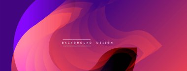 Soyut akışkan şekiller, canlı mor, pembe renkler. Gradyan katmanlı modern tasarım, dinamik kompozisyon. Metin arkaplan tasarımı okur.