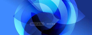 Soyut mavi tasarım akışkan şekiller, gradyanlar içerir. Modern estetik, dinamik kompozisyon, uygun fon.