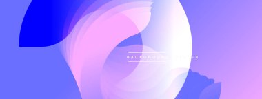 Soyut akışkan şekiller harmanlanır, canlı mor ve mavi renkler yaratır. Modern tasarım dijital sanat ve arkaplan ögesi öneriyor.