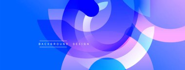Soyut mavi mor katmanlar dinamik akış şekilleri yaratır. Modern tasarım hareket, enerji ve derinlik öneriyor. Arkaplanda metin ögeleri.