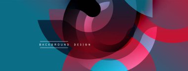 Soyut tasarım akışkan şekiller, canlı renkler içerir. Teal, pembe, siyah katmanlar dinamik görsel efekt yaratır. Modern arkaplan ögesi.