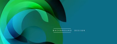 Soyut akışkan şekiller, canlı gradyanlar. Mavi, yeşil renkler kompozisyona hakim. Arkaplan ve afişler için modern tasarım ögesi.