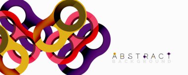 Renkli soyut şekiller örtüşüyor, dinamik görsel efektler yaratıyor. Modern tasarım elementleri yenilik ve enerji öneriyor.