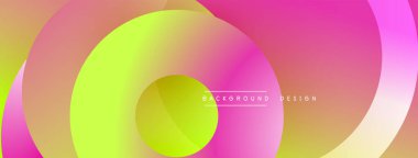 Soyut sıvı şekiller, canlı renklerin karışımı. Modern tasarım, pürüzsüz gradyanlar dinamik görsel efekt yaratır. Pembe, sarı renkler kompozisyona hakim..