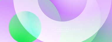 Soyut renkli şekiller çakışıyor. Yumuşak eğimler modern görsel efekt yaratır. Arkaplan tasarımı pastel renkler, pürüzsüz geçişler içerir.