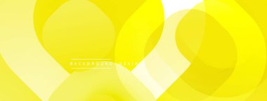 Soyut sarı tasarım, üst üste binen daireler oluşturarak dinamik görsel doku oluşturur. Yumuşak eğimler derinliği ve modern estetiği arttırır.