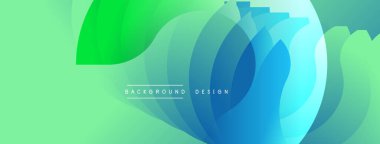Soyut sıvı şekilleri yeşil, mavi renkleri harmanlıyor. Dinamik kompozisyon modern arkaplan tasarımı yaratır. Yumuşak gradyanlar görsel ilgi sunar.