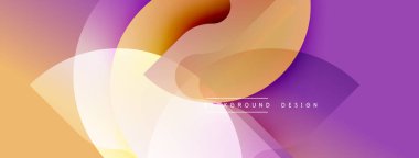 Soyut çiçek şekilleri canlı turuncu ve mor renkleri harmanlarlar. Pürüzsüz gradyanlar modern, dinamik görsel efekt yaratır. Minimalist tasarım.