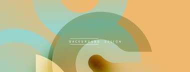 Soyut şekiller örtüşür, yumuşak renk değişimleri yaratır. Minimalist tasarım kompozisyon içinde merkezlenmiş metin arkaplan tasarımı içerir.