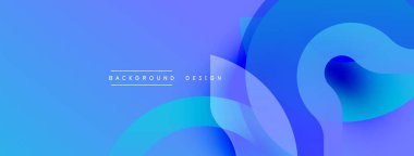 Soyut mavi eğimler akan şekiller yaratır. Modern tasarım elementleri dinamik hareketi, pürüzsüz geçişleri, canlı renk paletini önerir.