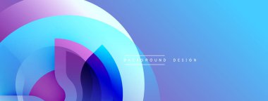 Soyut mavi mor eğimli daireler çakışıyor. Modern tasarım, temiz estetik, uygun arkaplan unsuru. Basit, canlı kompozisyon.