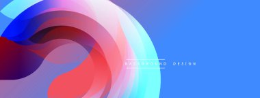 Soyut akış şekilleri, canlı renkler, mavi gradyan. Arka planlar, afişler, sunumlar için modern tasarım unsuru. Düz eğriler dinamik görsel oluşturur.
