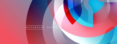 Soyut tasarım özellikleri üst üste binen daireler, canlı renkler. Gradyan karışımları dinamik görsel efekt yaratır. Modern, şık arkaplan.